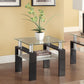 Dyer - Tempered Glass End Table With Shelf - Black