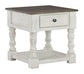 Havalance - White / Gray - Square End Table