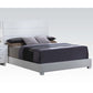 Lorimar - Eastern King Bed - White PU & Chrome Leg