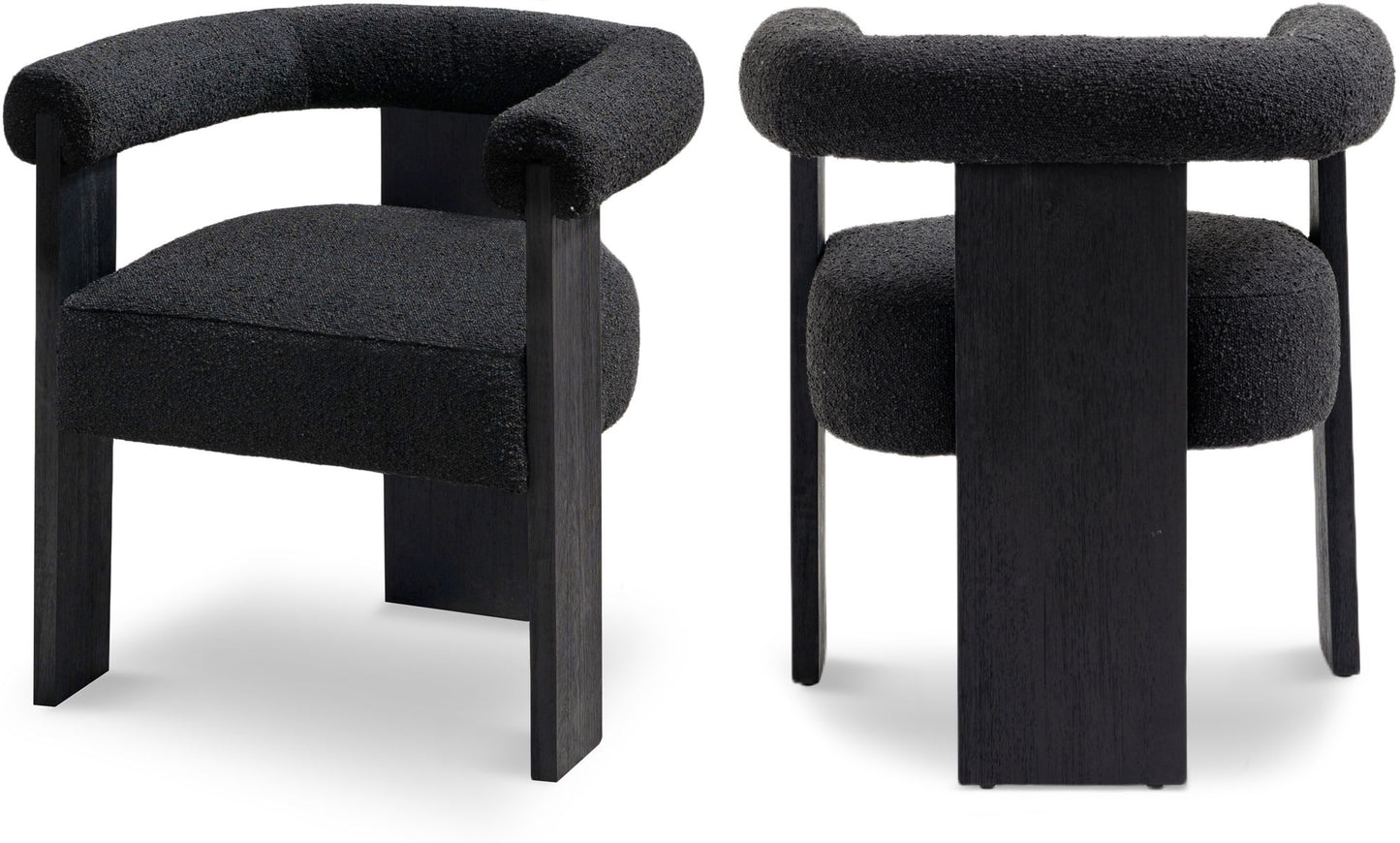 Barrel - Dining Chair - Black - Fabric