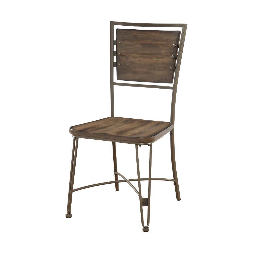 Jodoc - Side Chair (Set of 2) - Walnut & Gunmetal
