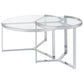 Delia - Round Glass Top Nesting Coffee Table