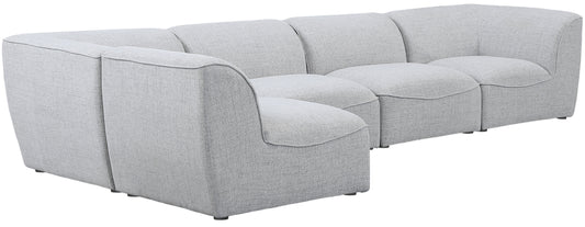 Miramar - Modular Sectional 5 Piece - Gray - Modern & Contemporary