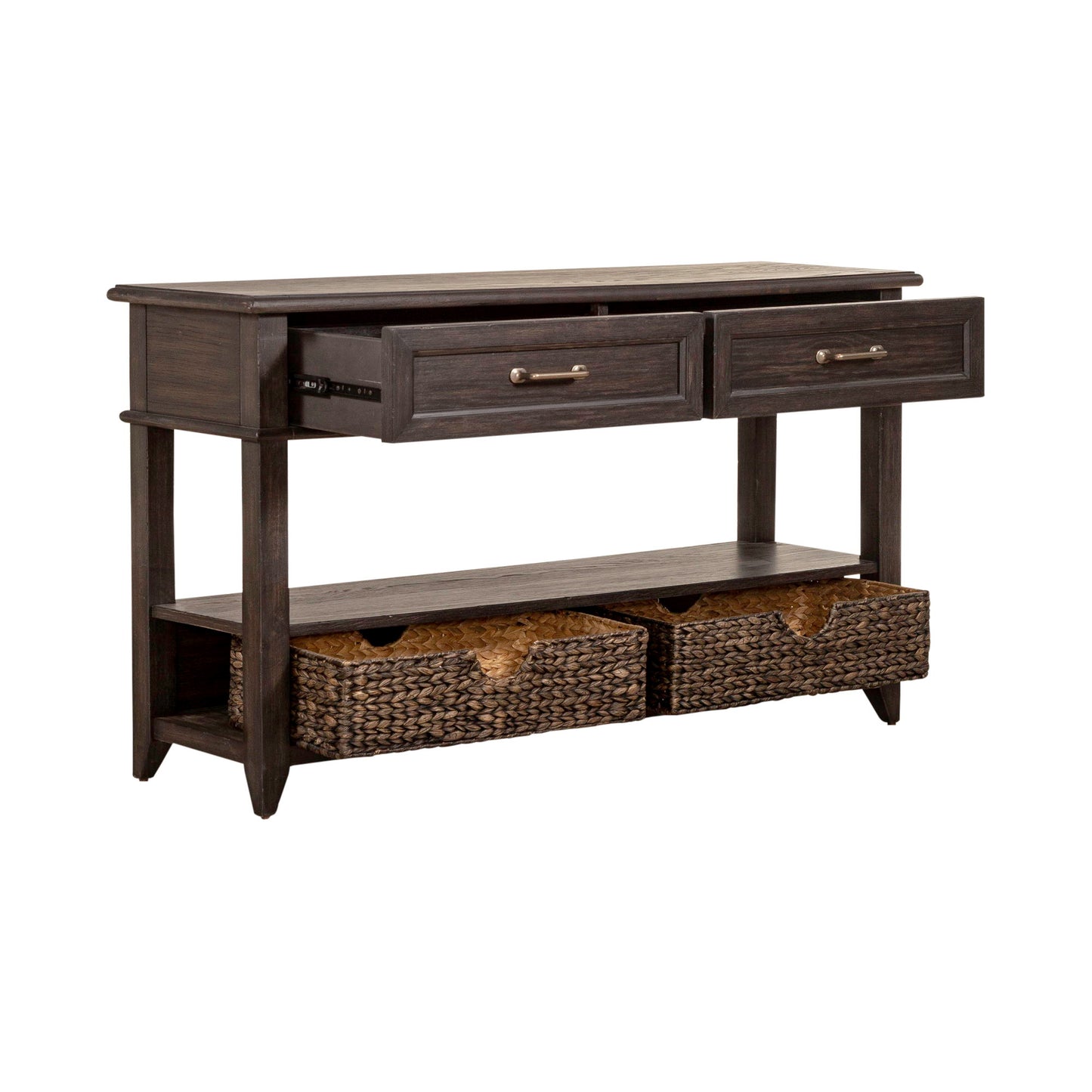 Mill Creek - 2 Drawer Sofa Table - Dark Brown