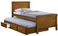 Granger - Twin Captain's Bed With Trundle - Rustic Honey