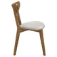 Kersey - Dining Side Chairs With Curved Backs (Set of 2) - Beige and Chestnut