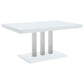 Brooklyn - 5 Piece Dining Set - White And Chrome