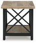 Bristenfort - Brown / Black - Rectangular End Table