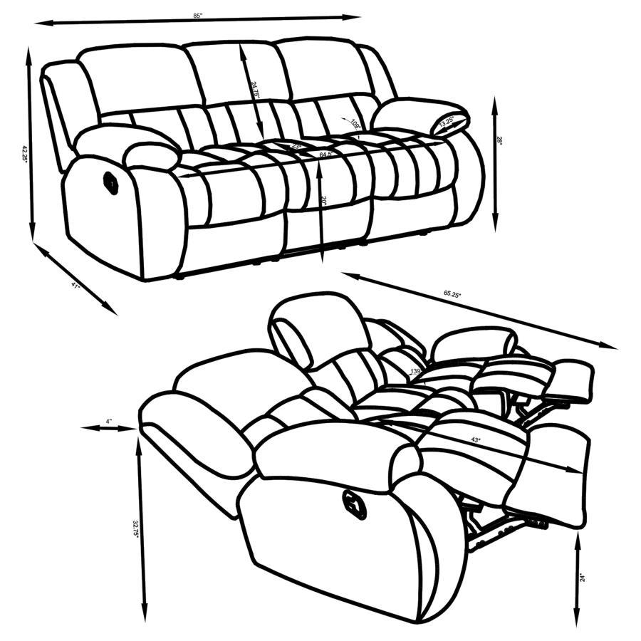 Weissman - Pillow Top Arm Motion Sofa - Charcoal