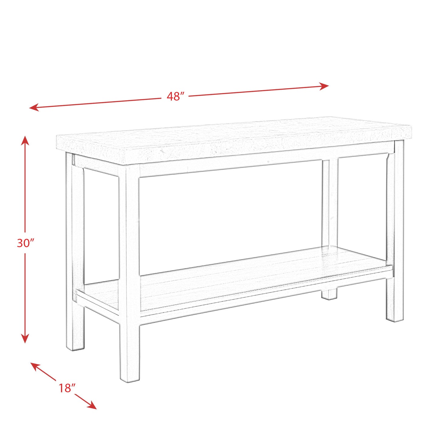 Kansas - 4274 Sofa Table - Espresso