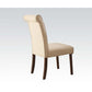 Gasha - Side Chair (Set of 2) - Beige Linen & Walnut