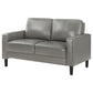 Ruth - Upholstered Track Arm Faux Leather Loveseat