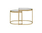 Timbul - Coffee Table (2 Piece) - Clear Glass & Gold Finish