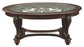 Norcastle - Dark Brown - Oval Cocktail Table