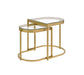 Timbul - Coffee Table (2 Piece) - Clear Glass & Gold Finish
