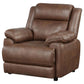 Ellington - Upholstered Padded Arm Accent Chair - Dark Brown