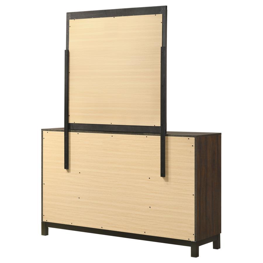 Edmonton - 6-Drawer Dresser With Mirror - Rustic Tobacco