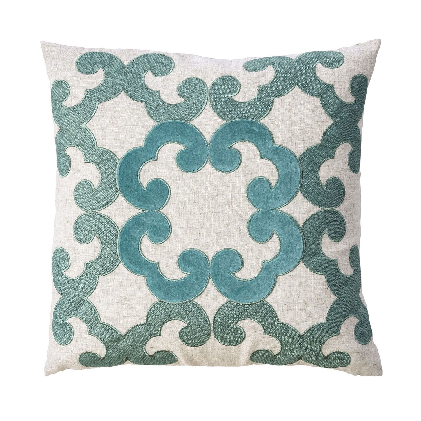 Lily - Pillow (Set of 2) - Beige / Teal