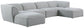 Miramar - Modular Sectional 6 Piece - Gray - Fabric