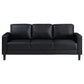 Ruth - Upholstered Track Arm Faux Leather Sofa Set
