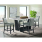Beckley - 5 Piece Counter Height Dining Set - White Table & Four Meridian Counter Black Chairs