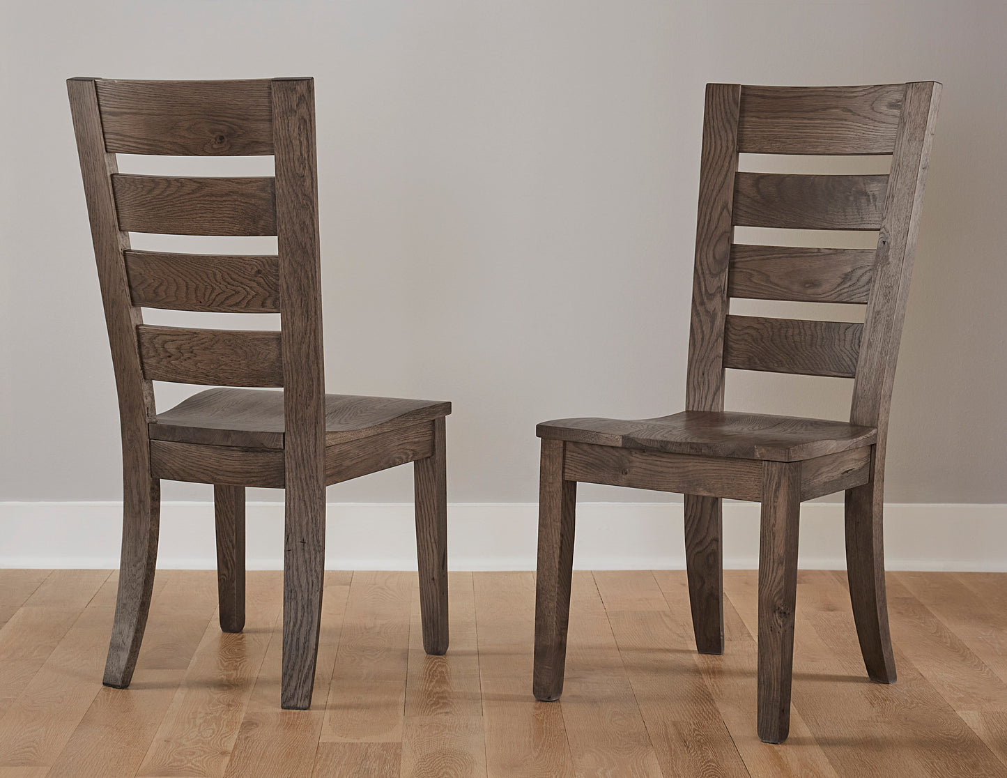 Dovetail - Horizontal Slat Dining Chair - Aged Grey