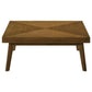 Westerly - Square Wood Coffee Table With Diamond Parquet - Walnut