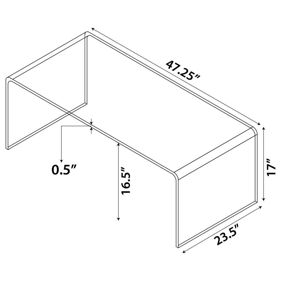 Ripley - Rectangular Coffee Table - Clear