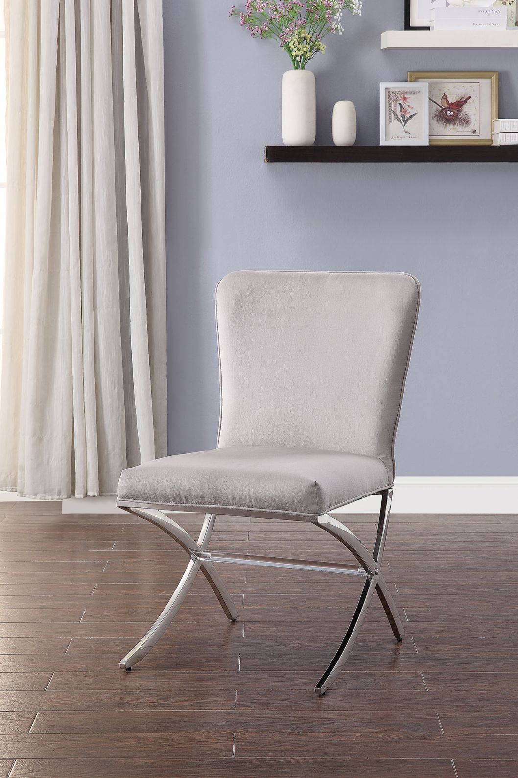 Daire - Side Chair (Set of 2) - Velvet & Chrome