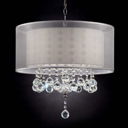 19" Height Ceiling Lamp - Hanging Crystal