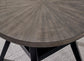 Corloda - Black / Gray - Round Counter Table Set (Set of 5)