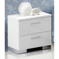 Lorimar - Nightstand - White & Chrome Leg