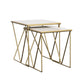 Bette - 2-Piece Nesting Table Set - White and Gold
