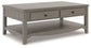 Charina - Antique Gray - Rectangular Cocktail Table