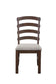 Pascaline - Side Chair (Set of 2) - Gray Fabric, Rustic Brown & Oak Finish