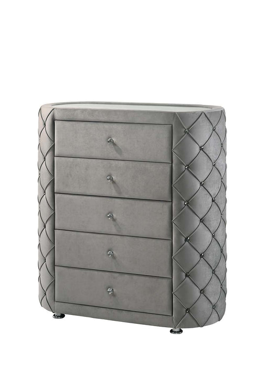 Perine - Chest - Gray Velvet