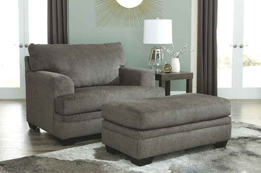 Dorsten - Slate - 2 Pc. - Chair And A Half With Ottoman