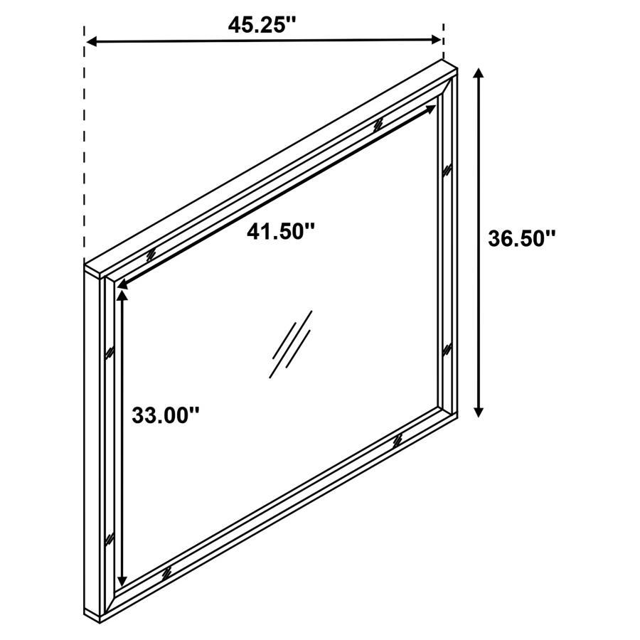 Larue - Rectangular Dresser Mirror - Silver