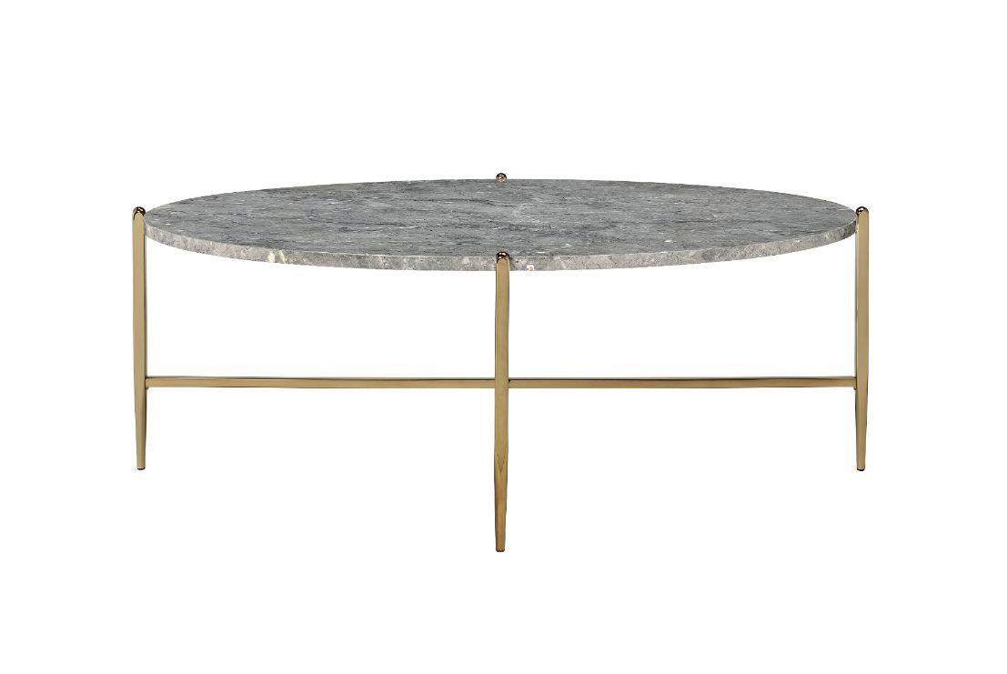 Tainte - Coffee Table - Faux Marble & Champagne Finish