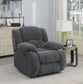 Weissman - Upholstered Padded Arm Glider Recliner - Gray