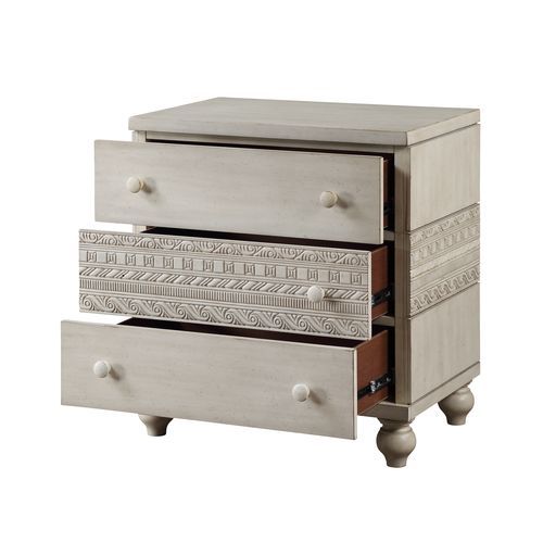 Roselyne - Nightstand - Antique White Finish