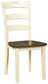 Woodanville - Cream / Brown - Dining Room Side Chair (Set of 2)