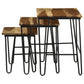 Nayeli - 3 Piece Nesting Table With Hairpin Legs - Natural And Black