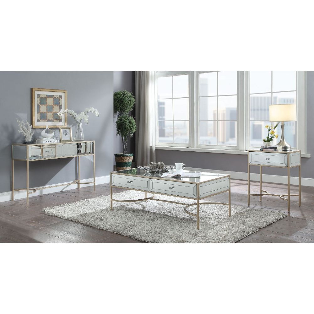 Wisteria - Coffee Table - Mirrored & Rose Gold