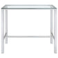 Tolbert - Bar Table With Glass Top - Chrome