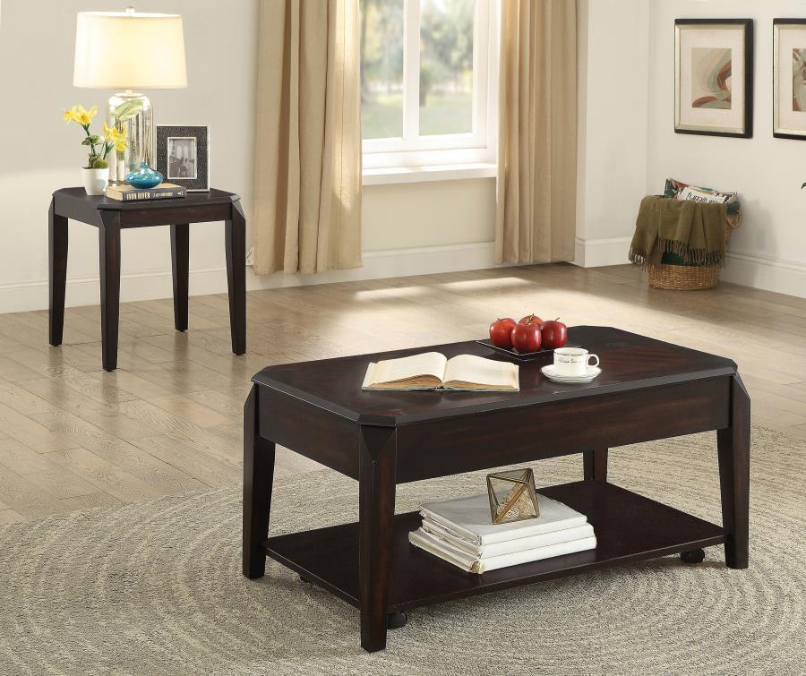 Baylor - Lift Top Coffee Table With Hidden Storage - Walnut