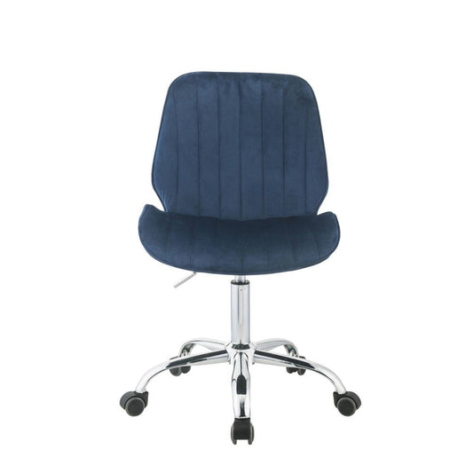 Muata - Office Chair - Twilight Blue Velvet & Chrome