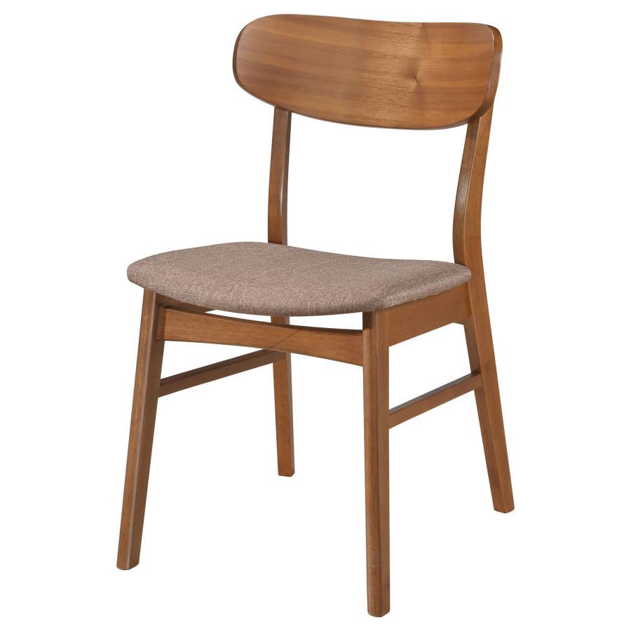 Dortch - Dining Side Chair (Set of 2) - Walnut And Brown