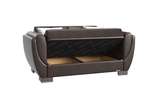 Ottomanson Armada Air - Convertible Loveseat With Storage - Brown