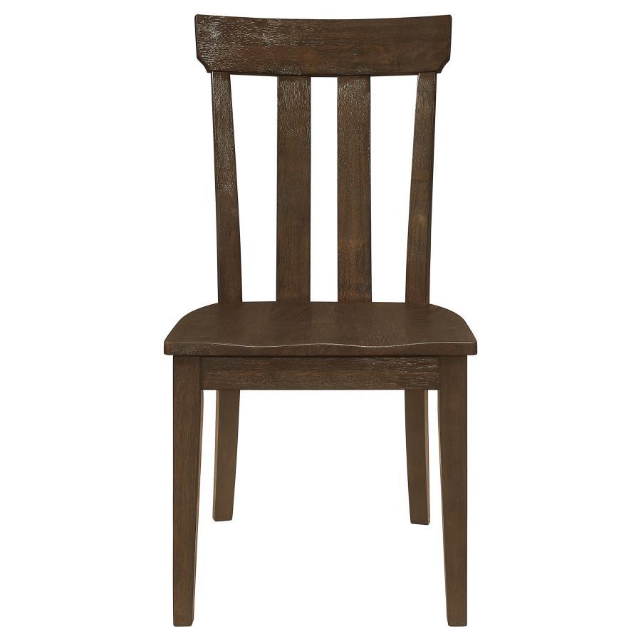 Reynolds - Slat Back Dining Side Chair - Brown Oak (Set of 2)
